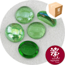 Glass Nuggets - Lustered Green - 9106